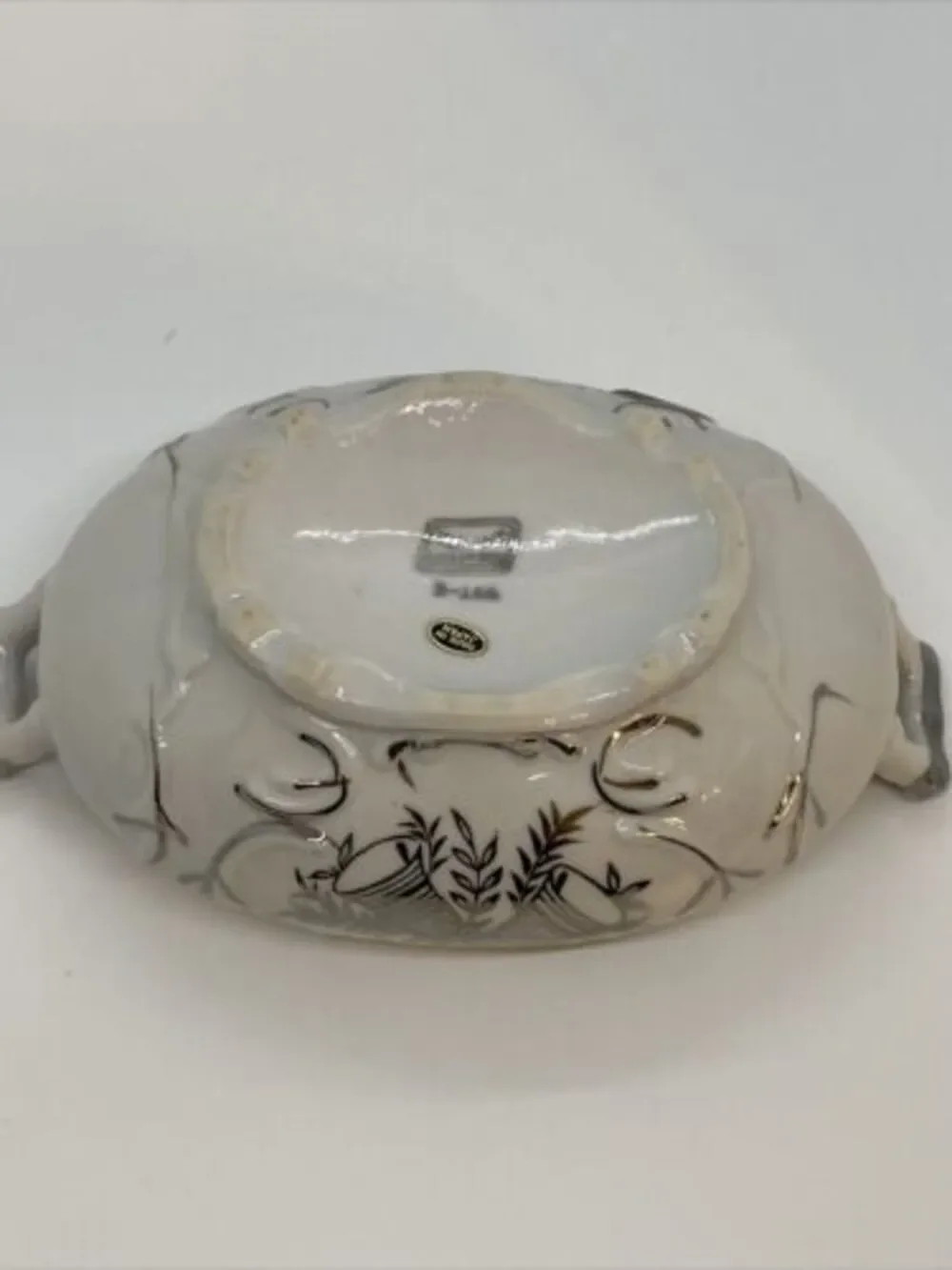Norcrest 25th Silver Wedding Anniversary Dish With Lid Porcelain SMALL B-164